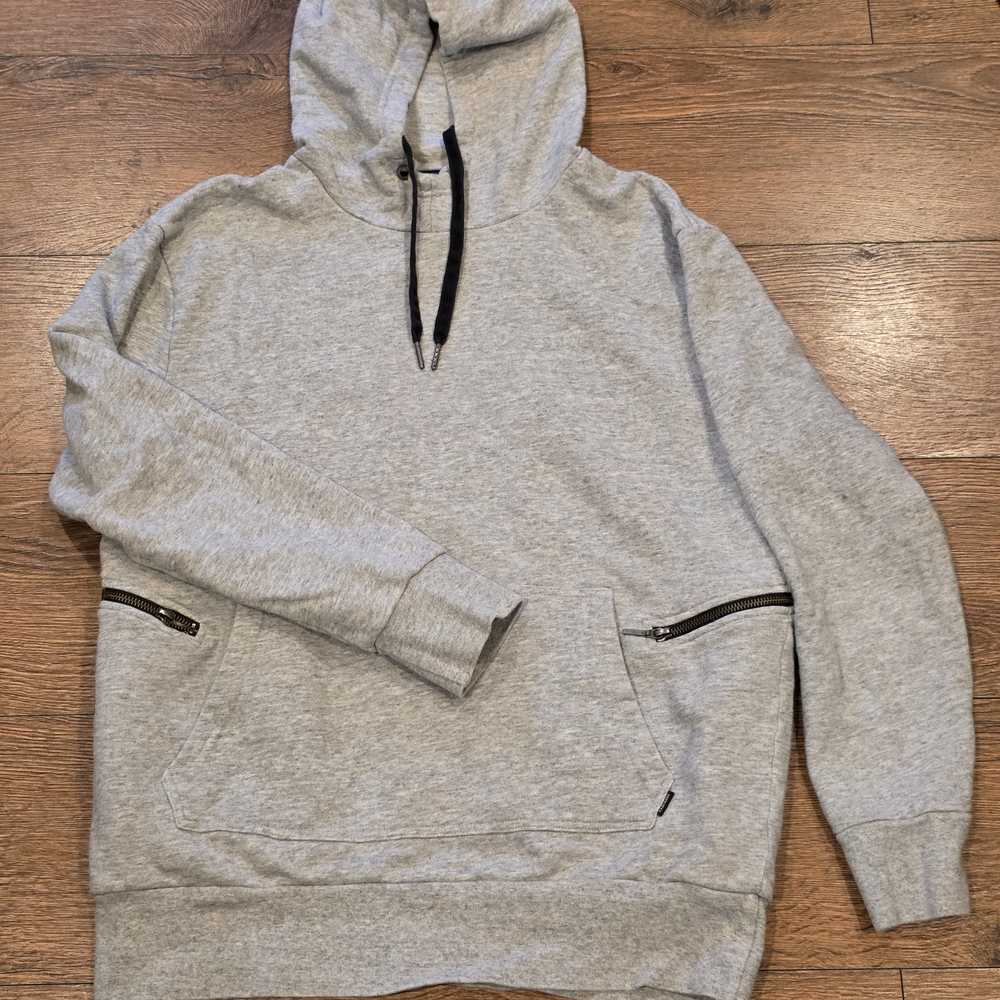 Gray Zanerobe Men's Hoodie Sweater, Sz L